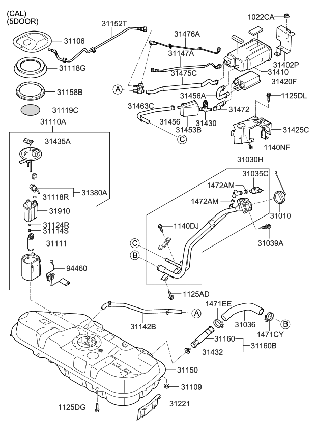 Kia 314101M600 Canister Assembly