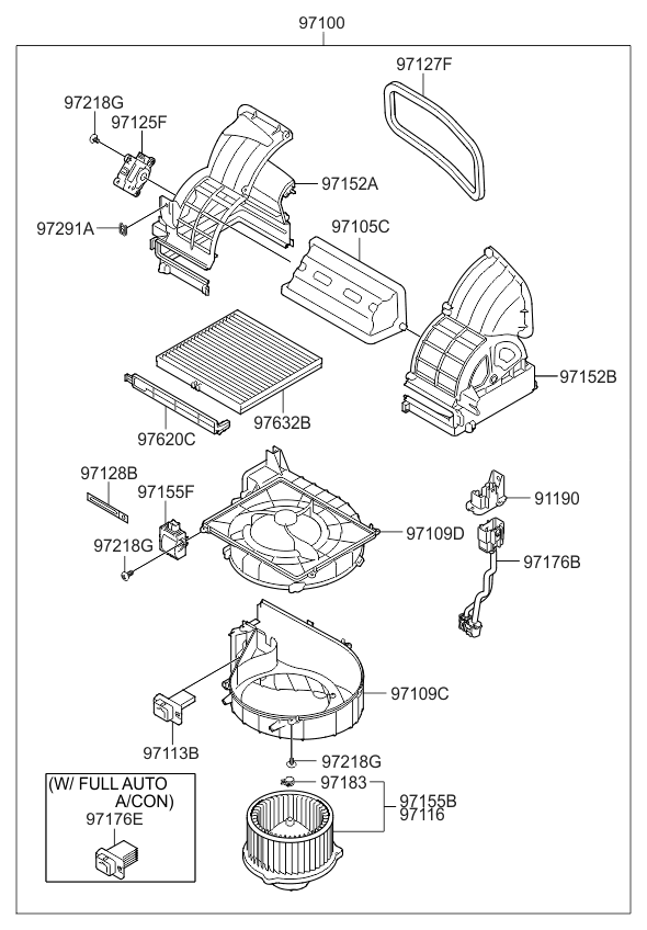 Kia 971761M100 Wiring Assembly-Blower