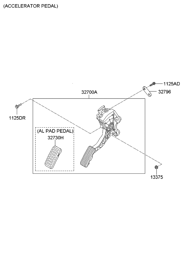 Kia 327302H100 Housing Cover-Accelerator