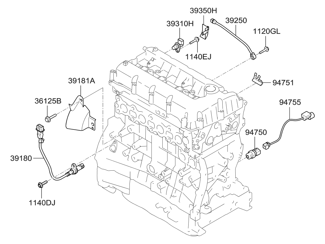 Kia 947502G200 Extension Wire-Oil Pressure Sensor