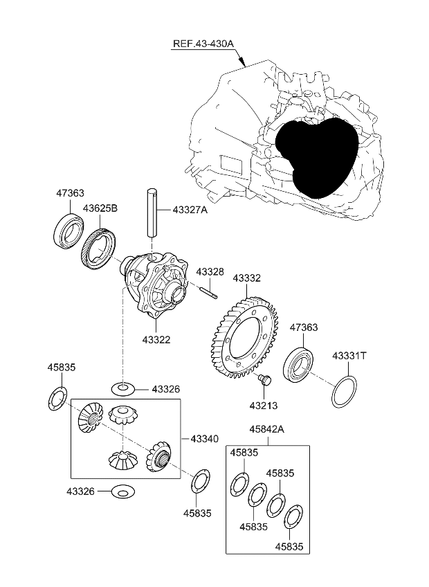 Kia 4333232250 Gear-Differential Drive