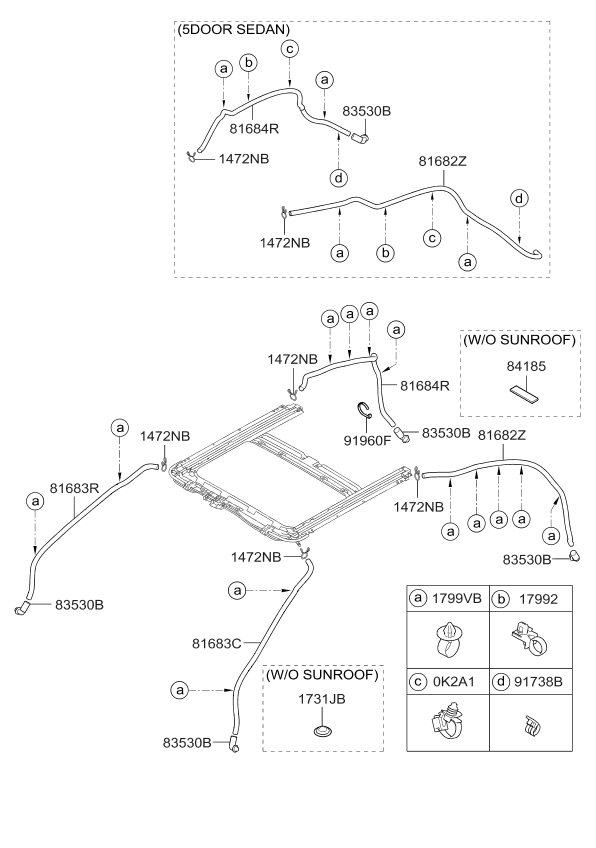 Kia 816941M200 Hose Assembly-Drain Rear