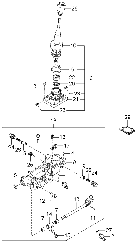 Kia 477403C101 Housing Assembly-Transmission Control