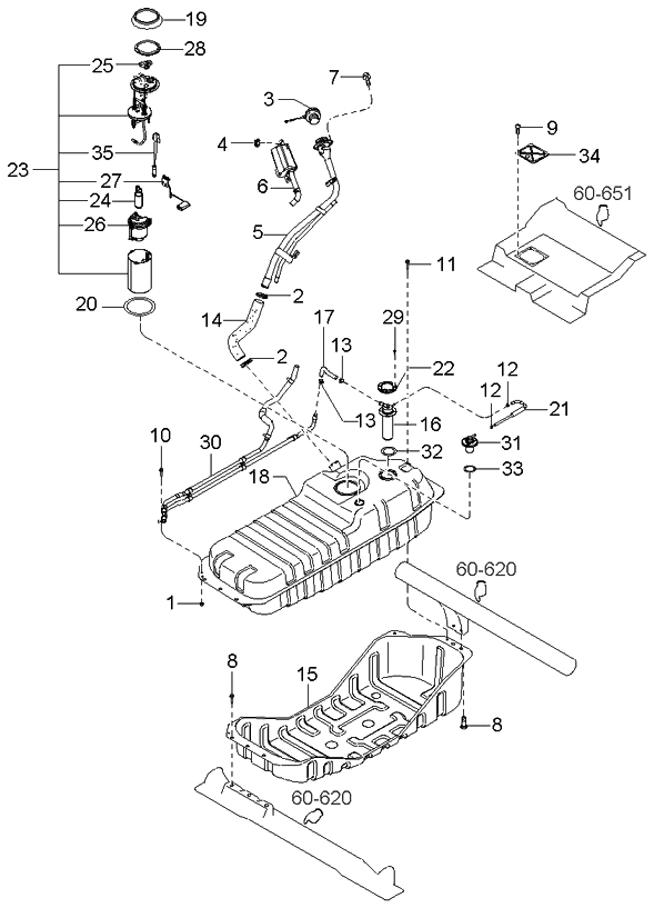 Kia 311113E300 Fuel Pump Assembly