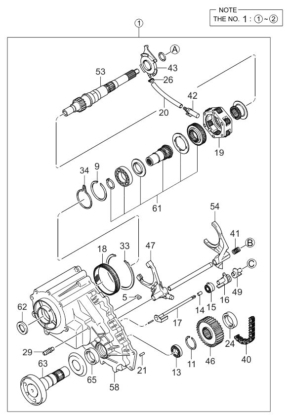 Kia 473004C110 Transfer Assembly