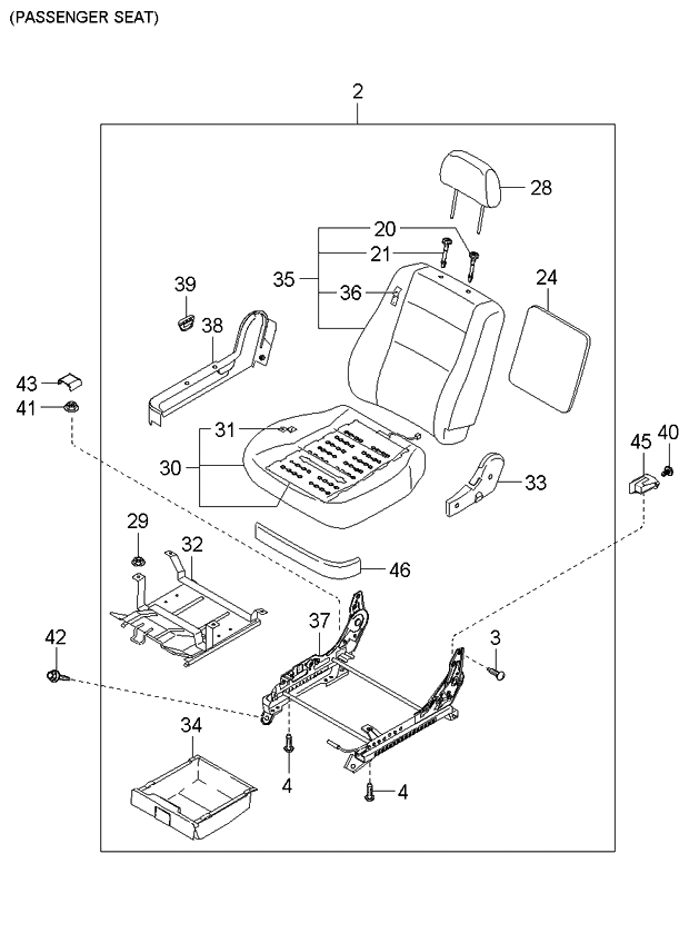 Kia 882033E150FC3 Cushion Assembly-Front Seat