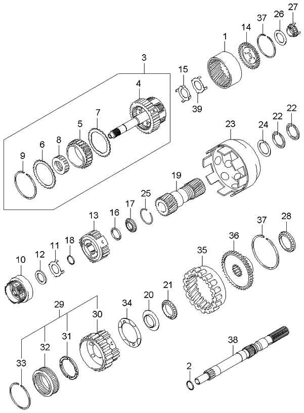 Kia 457524A600 Shaft-Output