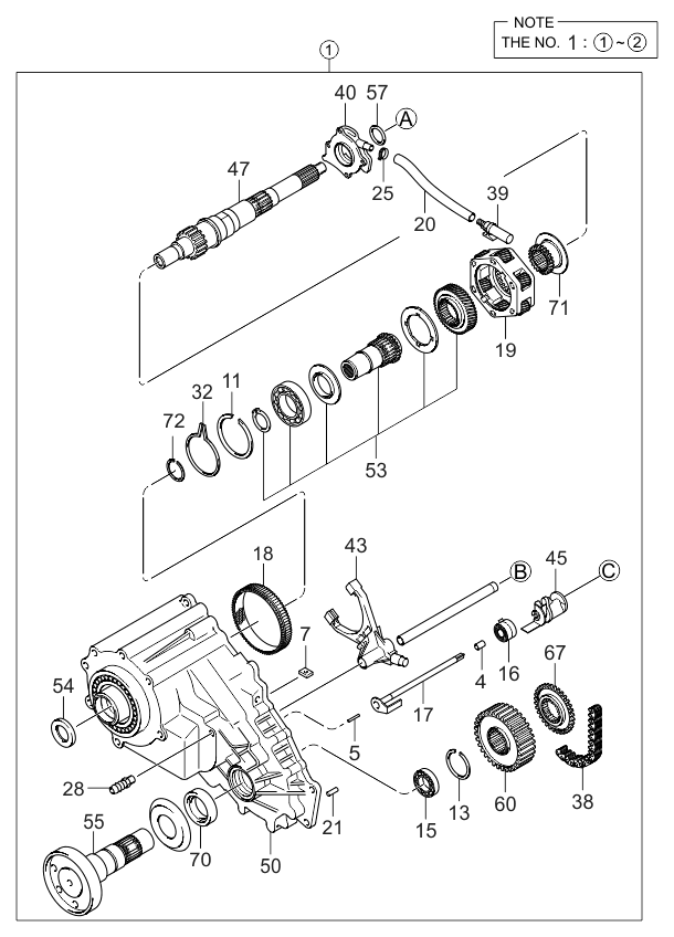 Kia 473004C210 Transfer Assembly