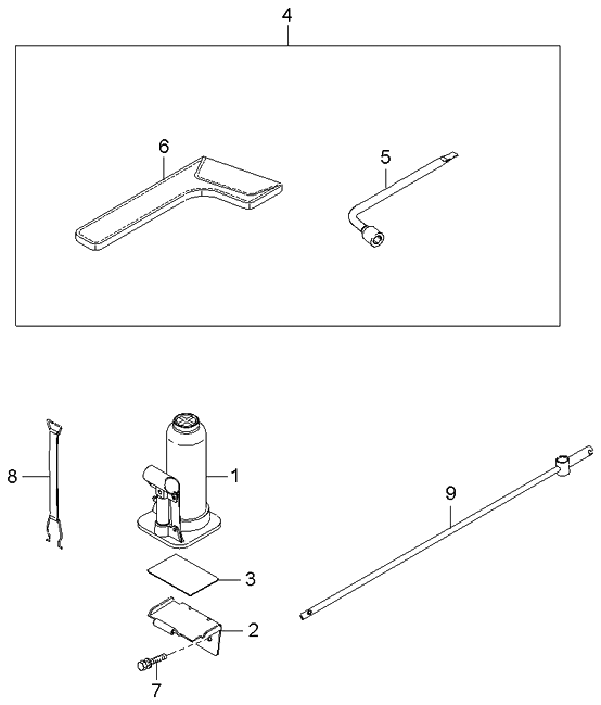 Kia 0K42168560A Rubber-Jack Fixing