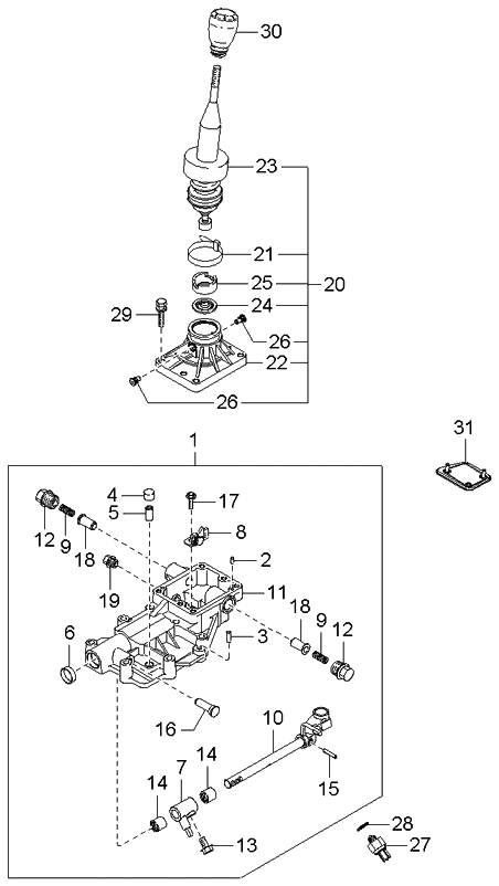 Kia 477303C000 Bracket Assembly-Stopper