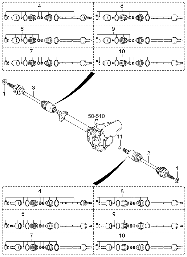 Kia 495963E000 Band & Clip Set