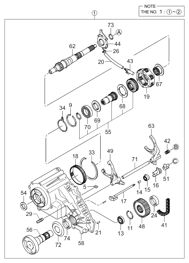 Kia 473303C100 Input Shaft Assembly