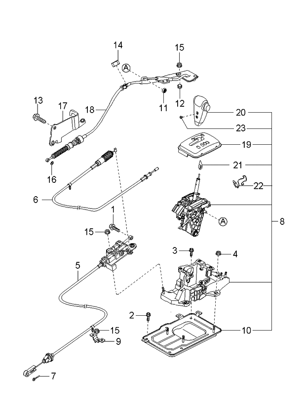 Kia 467003E421 Lever Compartment-Atm