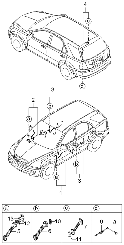 Kia 918003E080 Wiring Assembly-Door,Drive