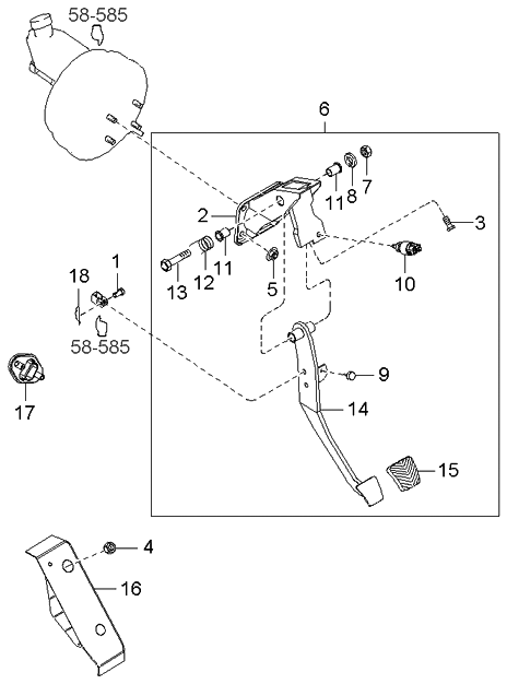 Kia 328103E100 Pedal-Brake