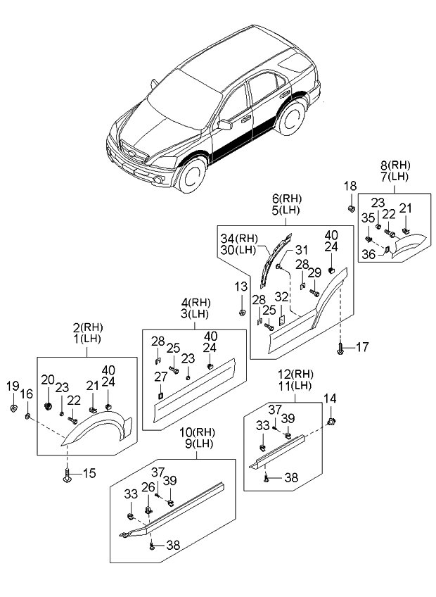 Kia 877543E000 Rivet-Blind