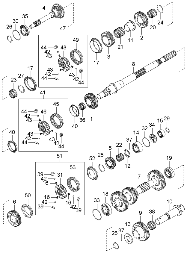 Kia 432213C031 Shaft-Main