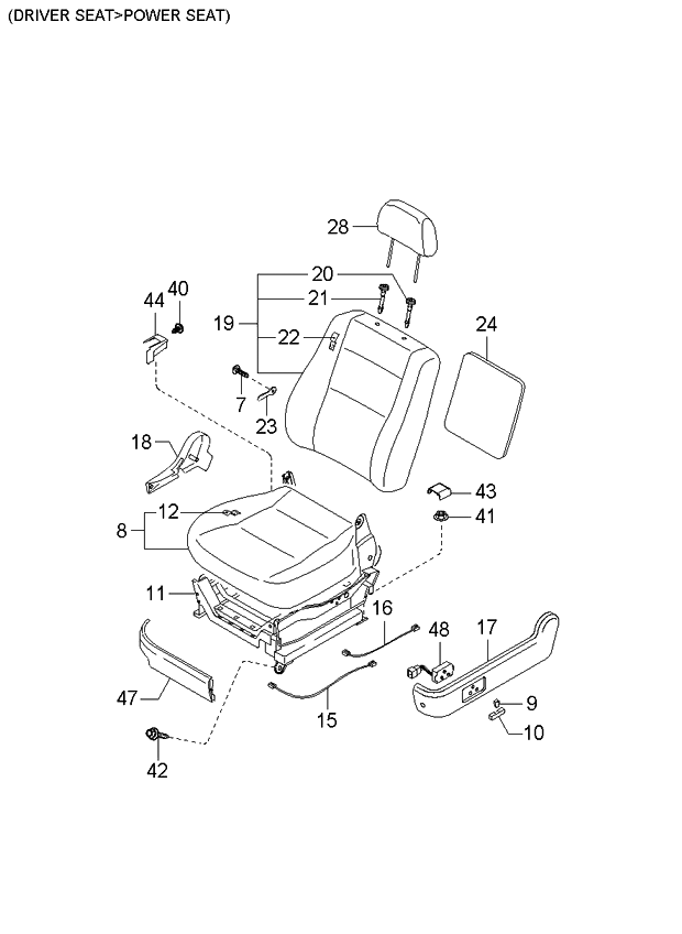 Kia 8808339000GW Knob-Front Power Seat