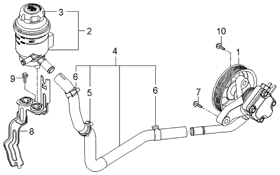 Kia 572593K100 Clip-Hose Mounting