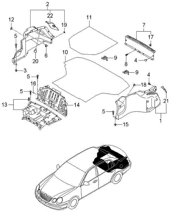 Kia 857153F500 Board Assembly-Luggage Covering