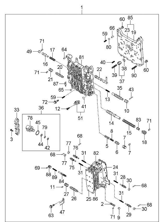 Kia 462643A511 Gasket-Valve Body