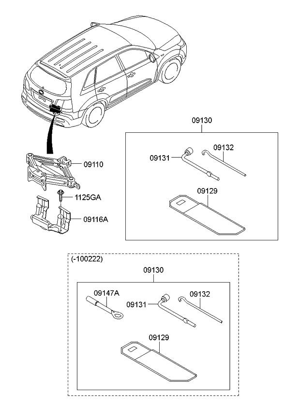 Kia 091301U100 Tool Set-OVM