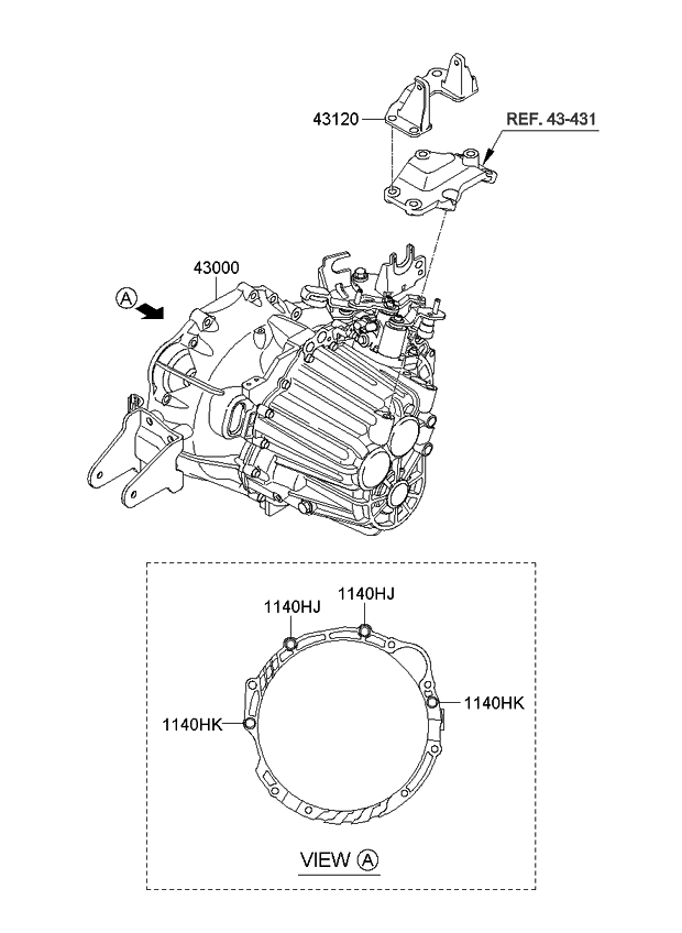 Kia 4312024200 Bracket-Transaxle Mounting