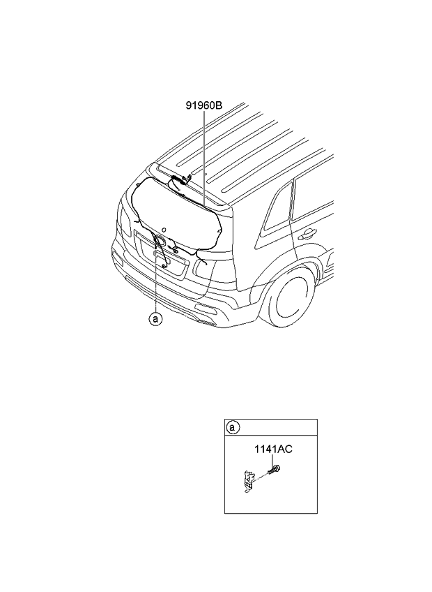 Kia 916801U051 Wiring Assembly-Tail Gate