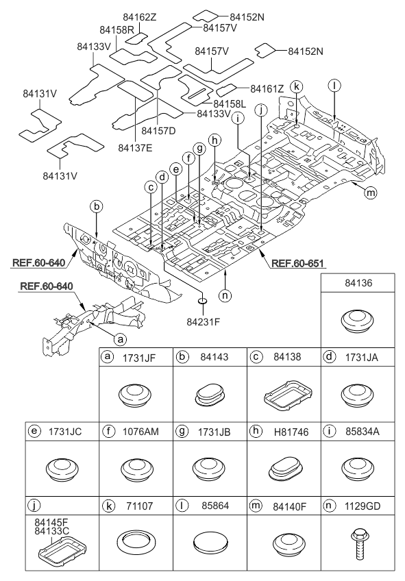 Kia 841352P000 Pad-ANTIVIBRATION Center