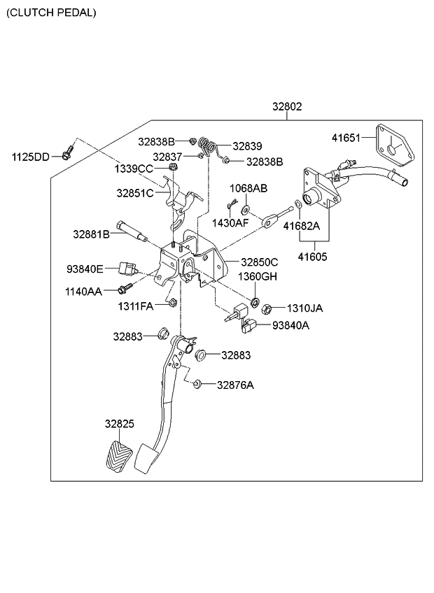 Kia 328512P100 Bracket-Clutch Member