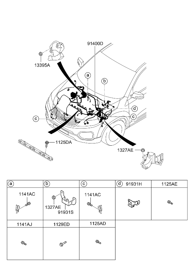 Kia 914201U040 Wiring Assembly-Control