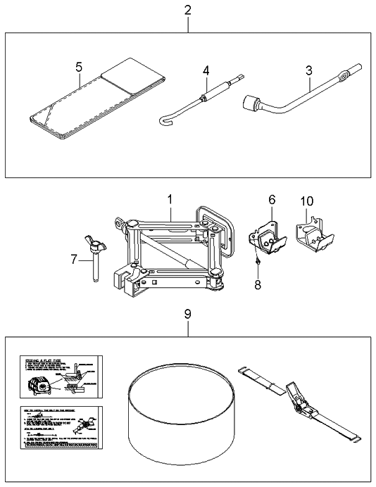 Kia 091104D000 Jack Assembly