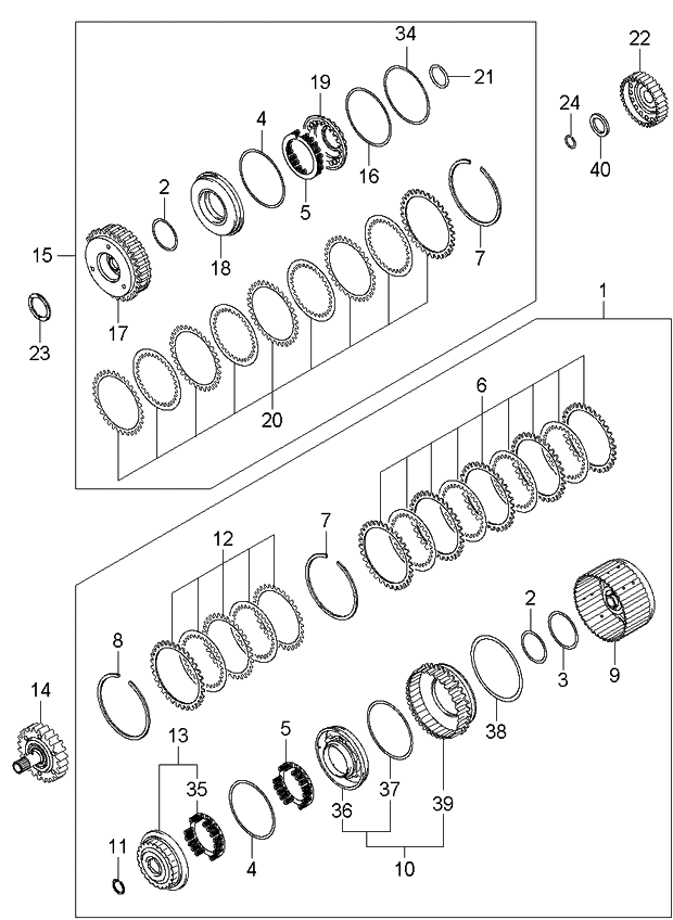 Kia 4543939501 Piston Assembly-Reverse Clutch