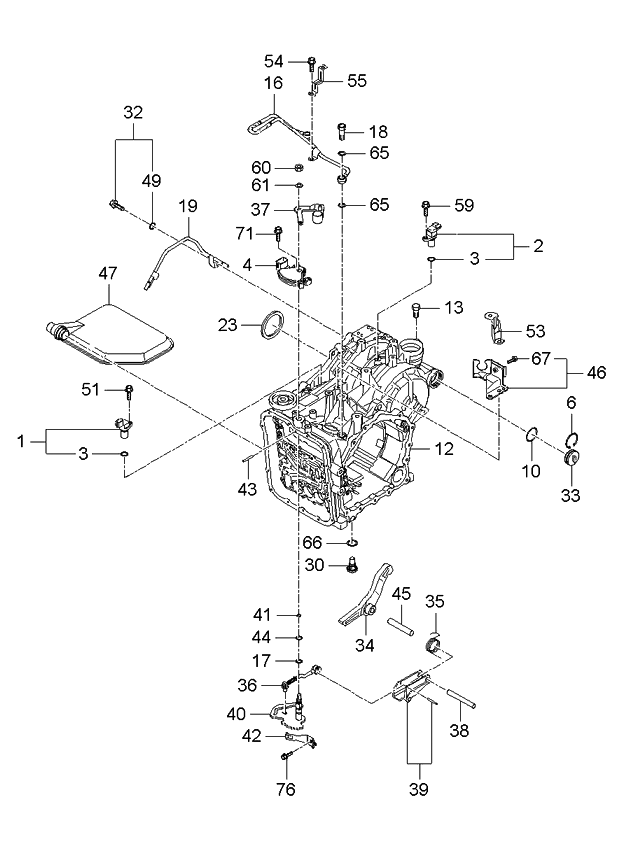 Kia 452403A500 Case Assembly-Automatic Transaxle