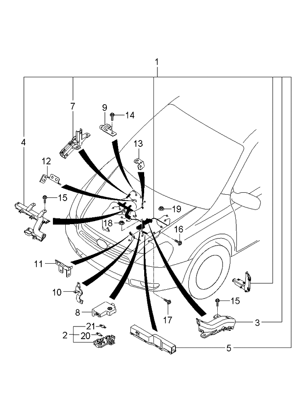 Kia 919934D070 Bracket-Control Wiring