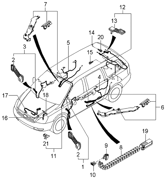 Kia 918554D000 Battery Wiring Assembly