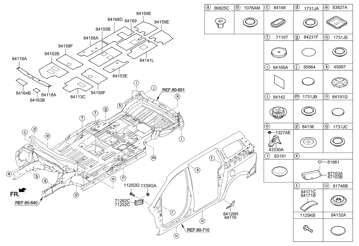 Kia 84116A9000 Pad-ANTIVIBRATION Center Floor