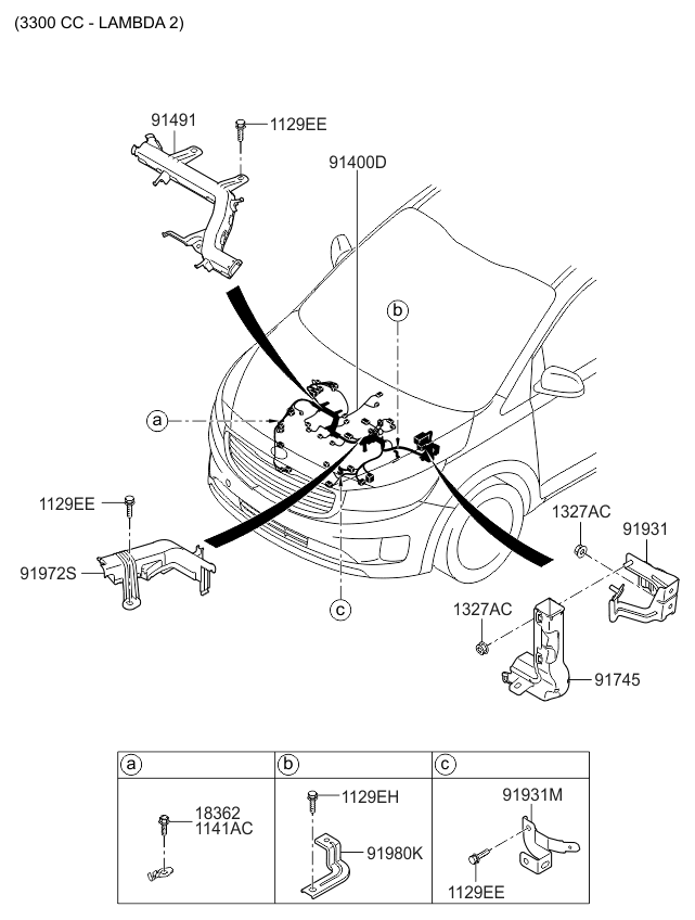 Kia 91410A9010 Wiring Assembly-Control