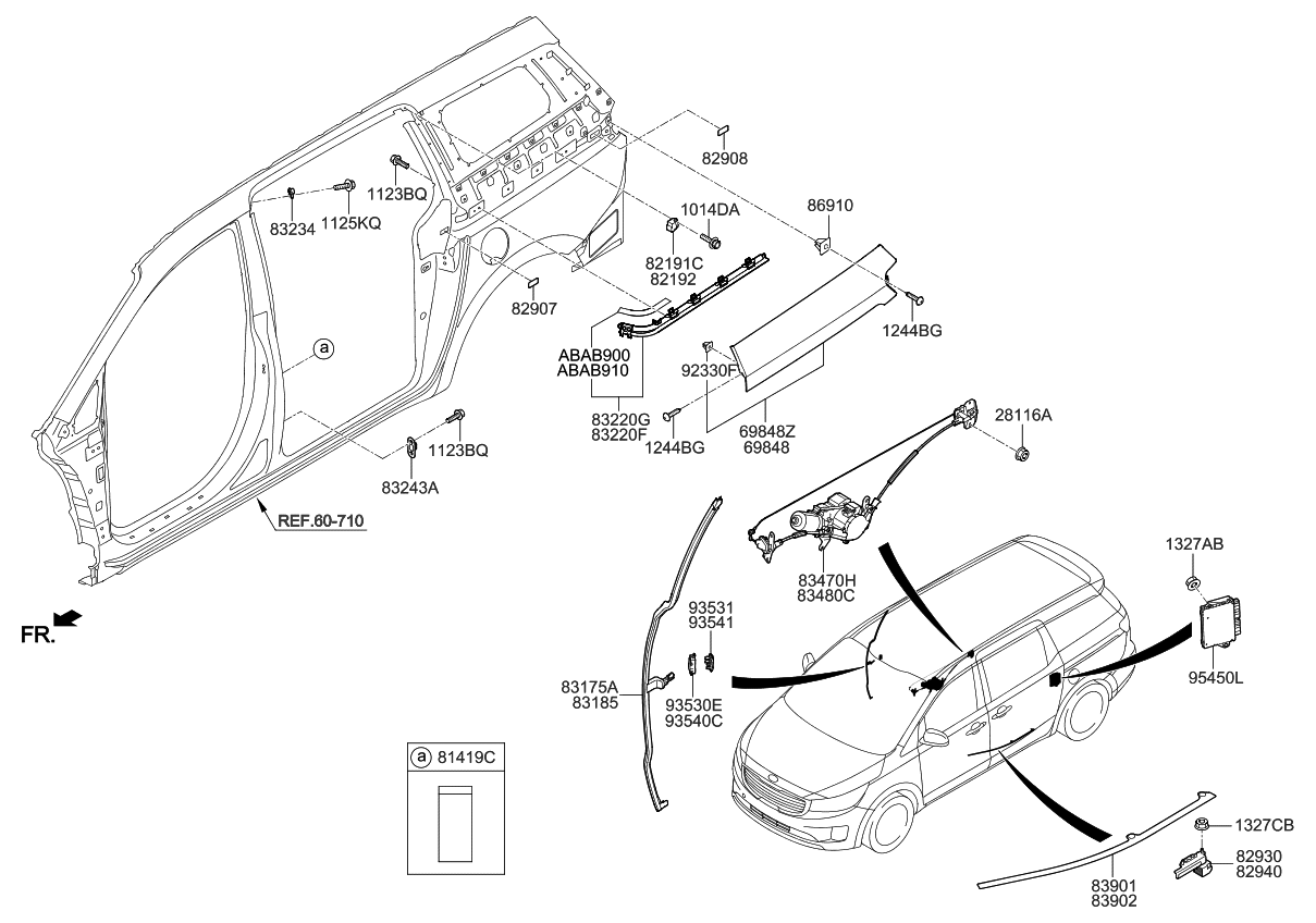 Kia 95450A9100 Control Module Assembly-Power Sliding