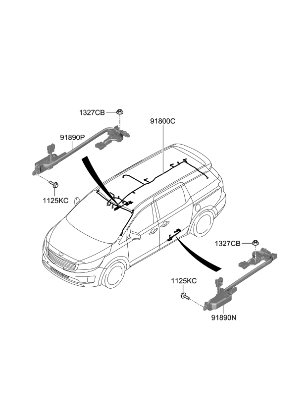 Kia 91803A9050 Wiring Assembly-Roof