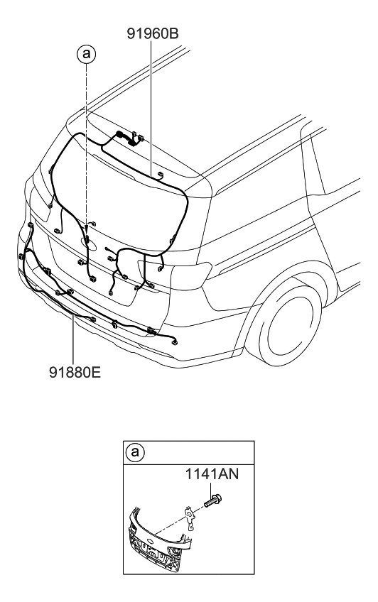 Kia 91681A9030 Wiring Assembly-Tail GAT