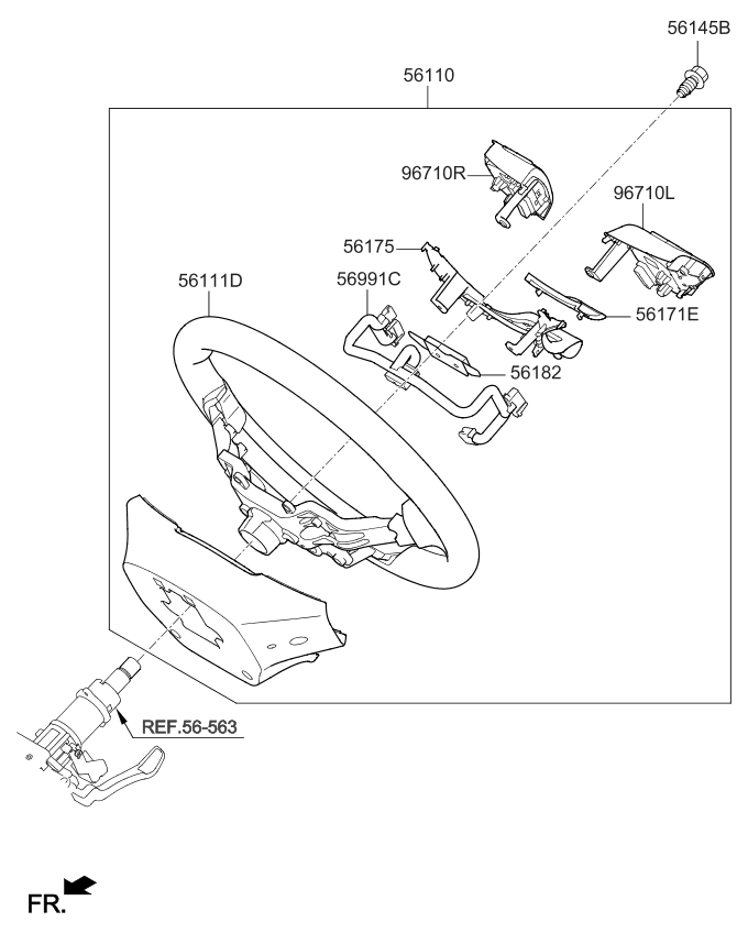 Kia 96700A9101WK Switch Assembly-STRG Rem