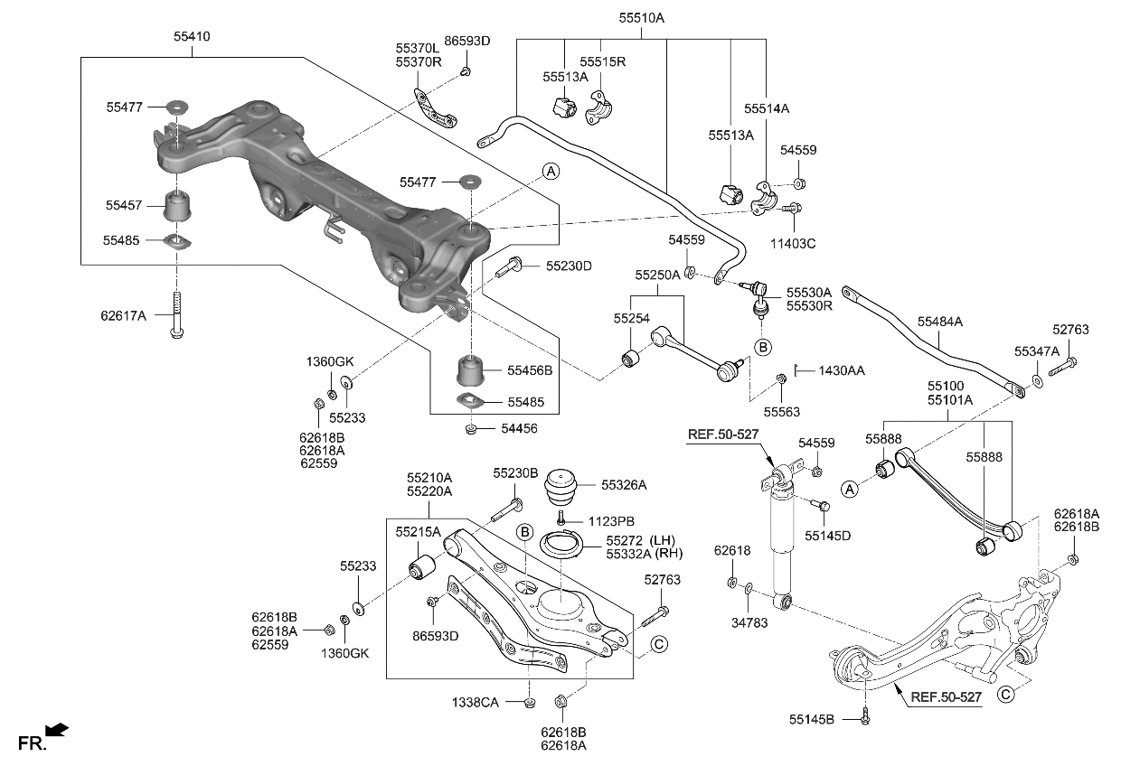 Kia 553924D000 Washer-Side ABSORBERORBER