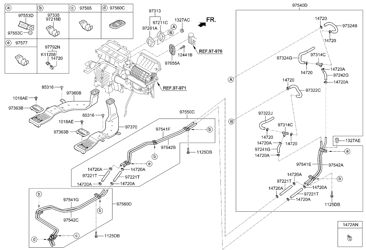 Kia 97651B2000 Plate & GROMMET-A/C