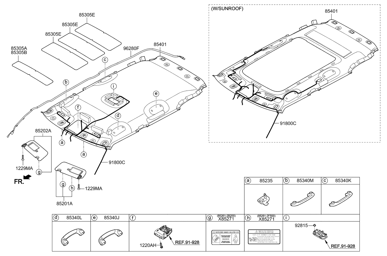 Kia 91800B2170 Wiring Assembly-Roof