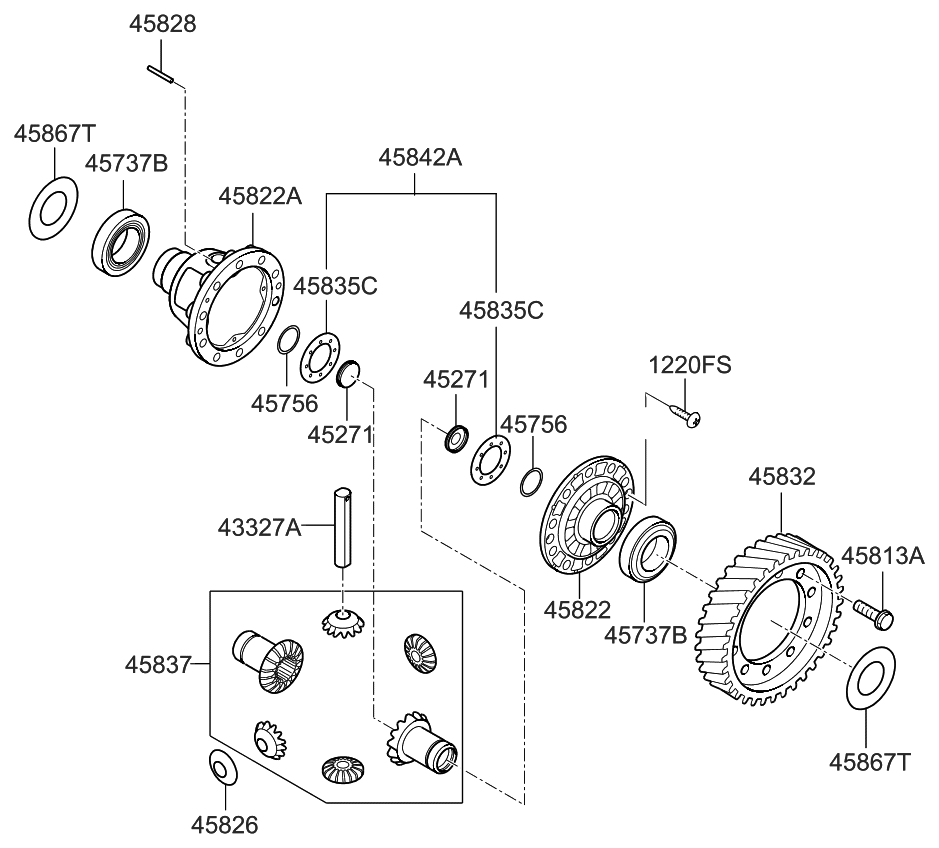 Kia 4583226030 Gear-Differential Drive