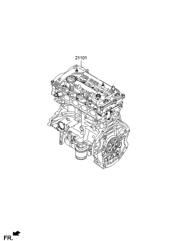 Kia 1V0212EH00A Engine Assembly-Sub