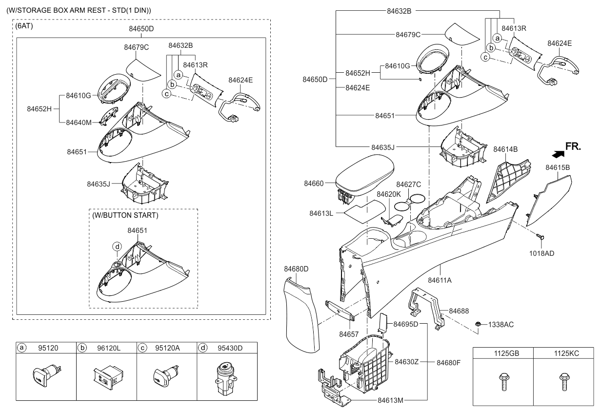 Kia 84658B2300RU5 TGS Shift Cover Assembly