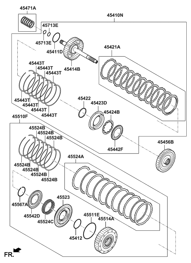 Kia 4541026300 Clutch Assembly-35R