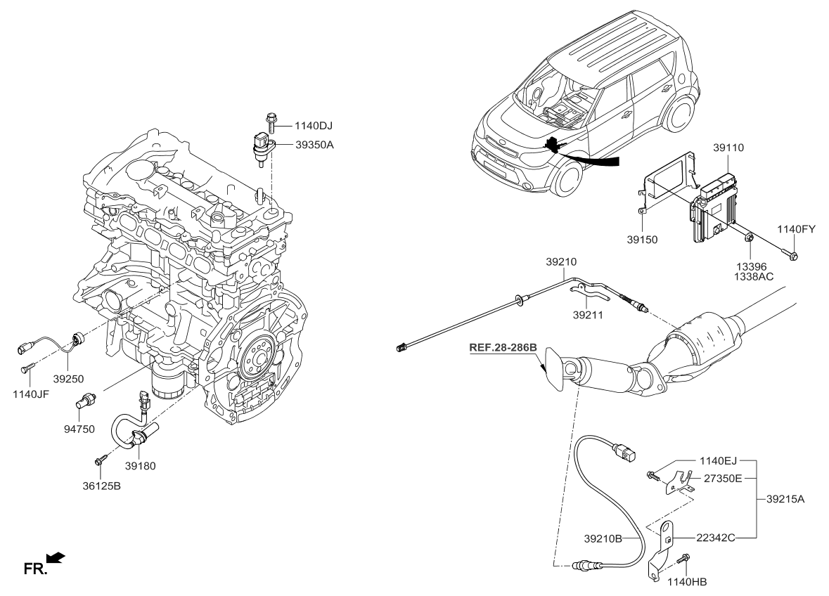 Kia 392112E900 Bracket-Connector Mounting